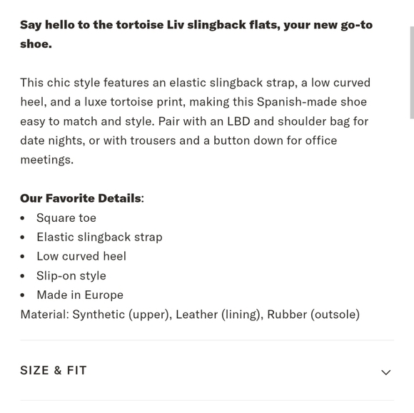 Tuckernuck Tortoise Liv Slingback Flat Size 9 - Picture 16 of 16